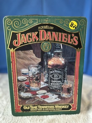 Jack Daniels Whiskey Old No. 7 Mancave Hinged Tin Box Mansfield England 8 x11 
