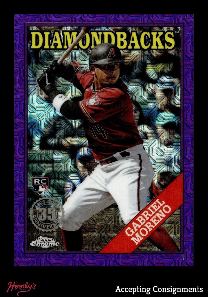 2023 Topps Update '88 Silver Pack Purple Refractors Gabriel Moreno RC ROOKIE /75