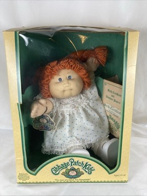 Cabbage Patch Kids 1985 Coleco Red Hair Pigtails Unopened box & certificate
