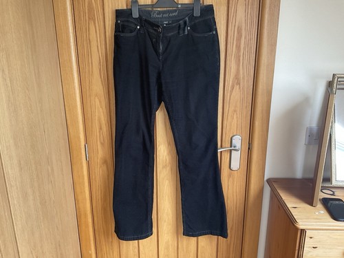 Next Corduroy Black Trousers Size 12 L - Picture 1 of 3