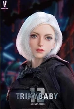 VERYCOOL 1/6 VCF-2060 12 Rainbow Head Sculpt White Hair Fit 12" Female Figure