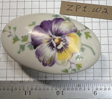 Vintage Dwight Morris China Trinket Box Dogwood Floral Made In USA (Mt. Vernon)
