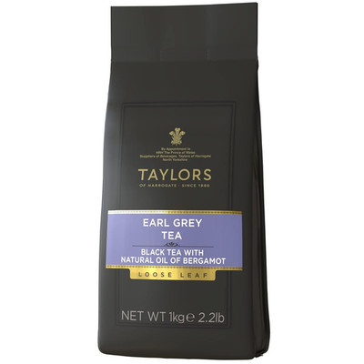 Taylors of Harrogate Earl Grey, Black Tea, Loose Leaf, 1 Kilo Bag|2.2Lb, Fragran