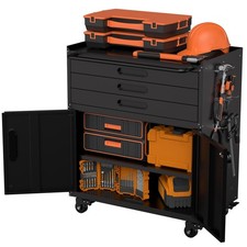 Rolling Metal Storage Cabinet Heavy Duty Mobi...
