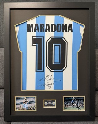 Diego Maradona signiertes Argentinien 1986 Trikot / WM EM / FIFA / Icons.com / 