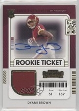 2021 Panini Contenders Rookie Ticket Swatches Variations Dyami Brown Auto 0u1n