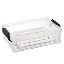 1 Pack Extra Large Capacity Plastic Pencil Box Stackable Clear Pencil Case Cr...