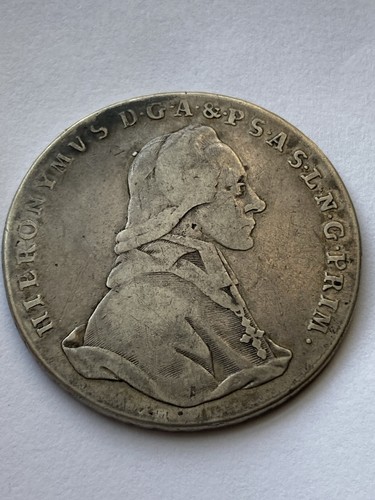 1776 Colonial America’s- Austria 🇦🇹 Salzburg-Hieronymous Silver Thaler 🇦🇹