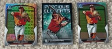 2 2023 Bowman Chrome Jackson Holliday Mojo And Bowman Platinum Precious Elements