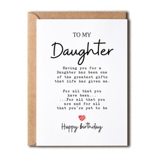 EruditeGifts To My Dearest - Birthday Card for 5 x 7 inches, Multicolor