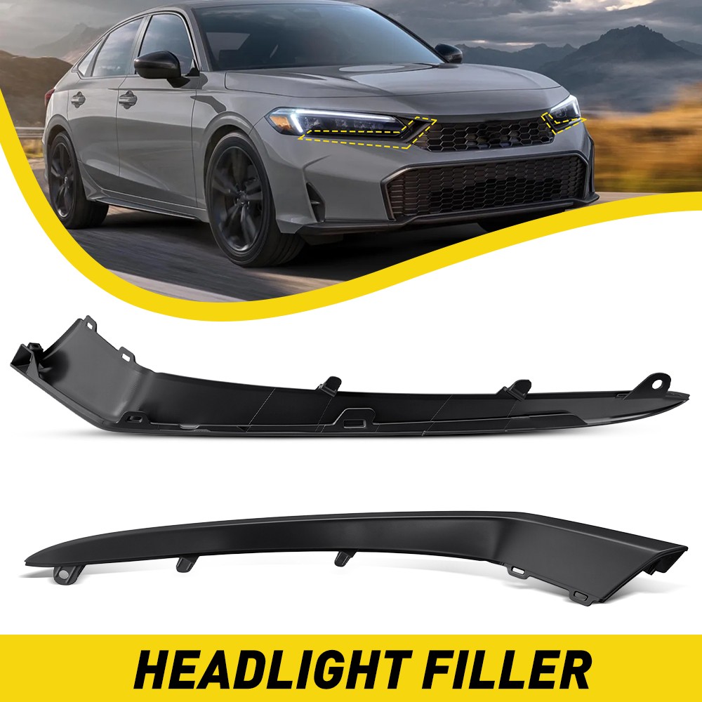 2x For Honda Civic 2025 Front Bumper Driver & Passenger Side Upper Molding Trim