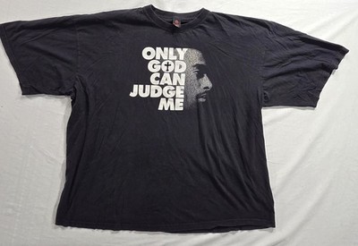 2004-06 Iced Out 2Pac Only God Can Judge Me Lyric Tee Men 5XL History In Photos