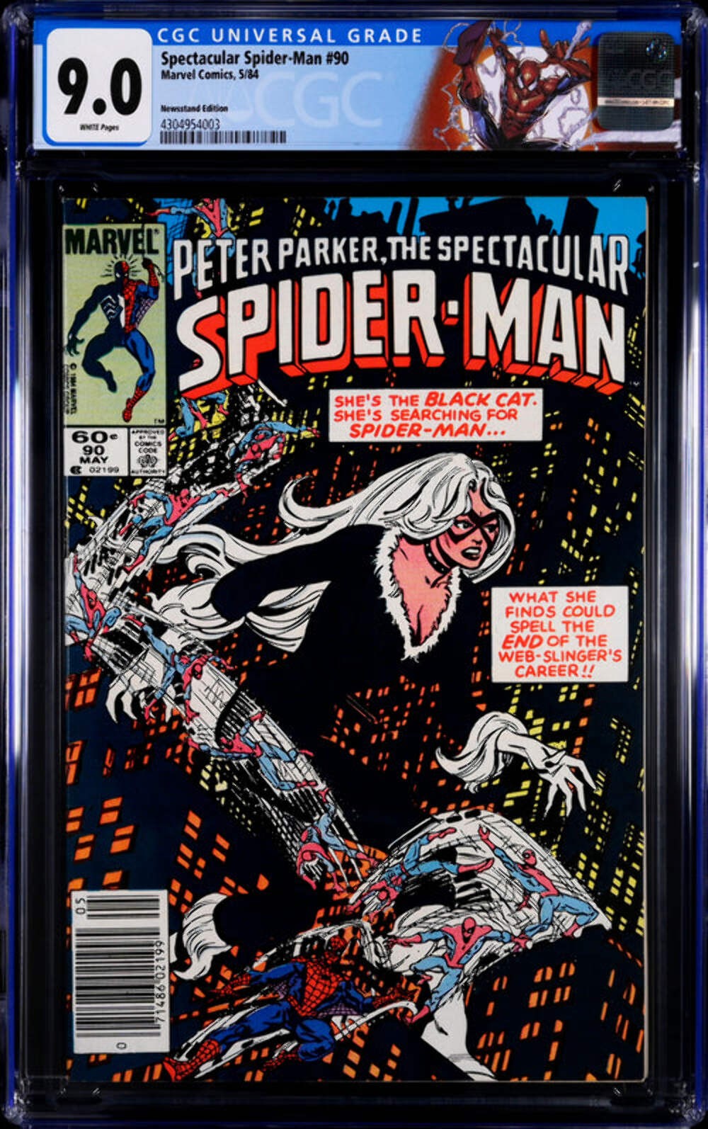 Spectacular Spider-Man Newsstand Edition #90 CGC 9.0 - Marvel Comics 5/84