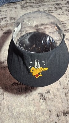 1994 Vintage Daffy Duck Looney Tunes Visor Black See Pictures