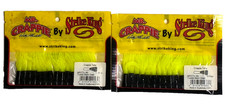 Strike King 2 PACKS Mr. Crappie Tuxedo Black Chartreuse Crappie Tube 15ct Pack