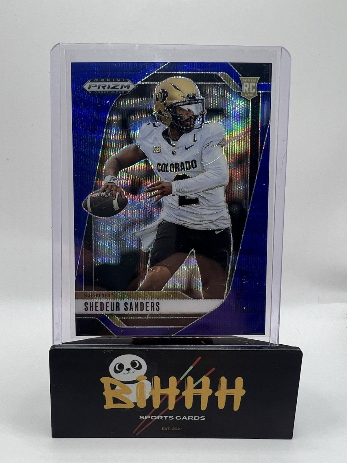 2025 Prizm Draft Picks Shedeur Sanders Blue Wave RC /299 #19 Rookie Colorado