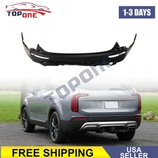 Rear Bumper Cover For 20-22 Kia Telluride Textured with Parking Aid Sensor Holes