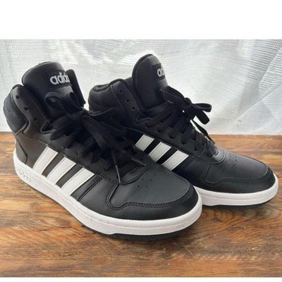 NWOT Adidas Hoops 2.0 Mid Mens Shoes Black White BB7207 Size 7