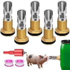 Pig Water Nipple Pig Nipple Waterer for Barrel Kit Automatic Pig Nipple Drink...