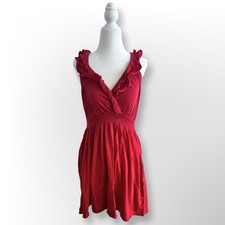 Express Red Ruffled Mini Dress | Size XS