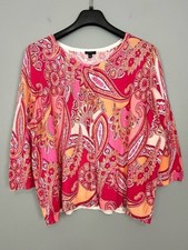 Talbots Charming Cardigan Sweater Women s Size 3X Petite Vibrant Paisley Knit