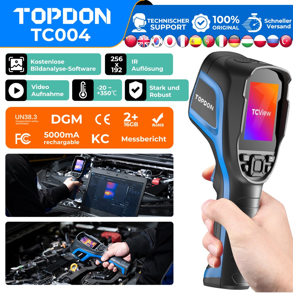 Caméra infrarouge TC004 pour repérer les fuites et surchauffes rapidement