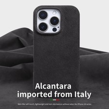Magnetic ALCANTARA Case For iPhone 17 16 Pro Max 15 14 13 12 for Magsafe Cover