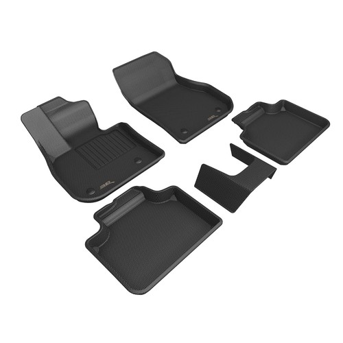 Floor Mats Custom Fit Liners Kagu Black 1st And 2nd Row for 2023-2025 BMW X2
