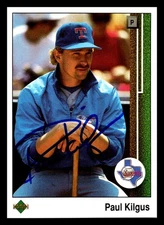 1989 Upper Deck HA Retrographs Auto Paul Kilgus #335 Texas Rangers