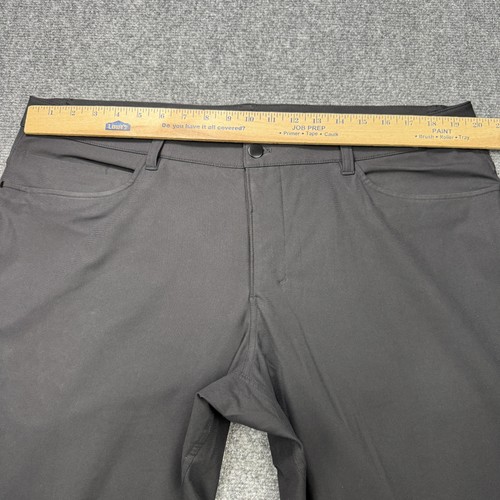 Lululemon Pants Mens 38 Black ABC 5 Pocket Tech Stretch Zip Fly Athletic Casual - Picture 9 of 13