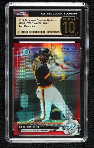 2017 National Convention Red Prism Refractor /10 Dave Winfield CGC 10 Pristine