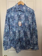 Robert Graham Men s Small Larson Classic Fit Paisley Long Sleeve Dress Shirt NEW
