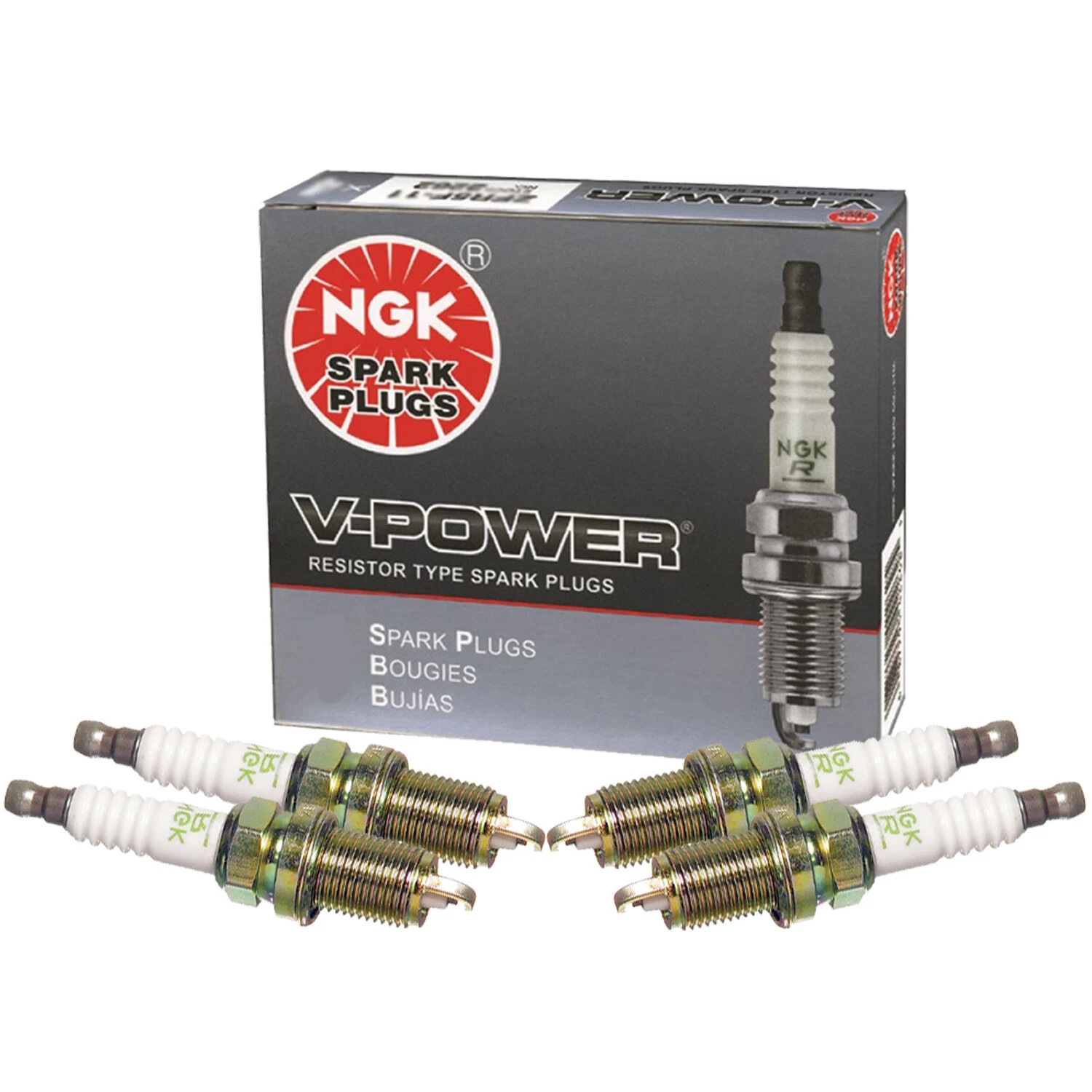 NGK V-Power Copper Set Of 4 Spark Plugs ZFR6F-11 4291 for Acura Chevrolet Honda