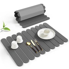 Large Stone Dish Drying Mat for Kitchen Counter, Quick Dry Diatomaceous Earth...