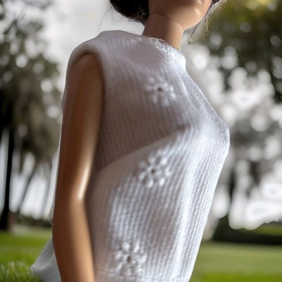 Barbie Easter Spring Eyelet Blouse - HANDMADE Replacement Reproduction  Clothes