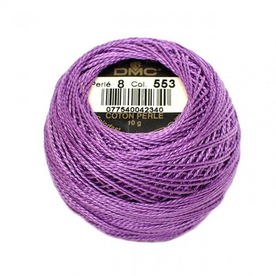 DMC Pearl / Perle Cotton Thread Balls Size 8 VIOLET 553