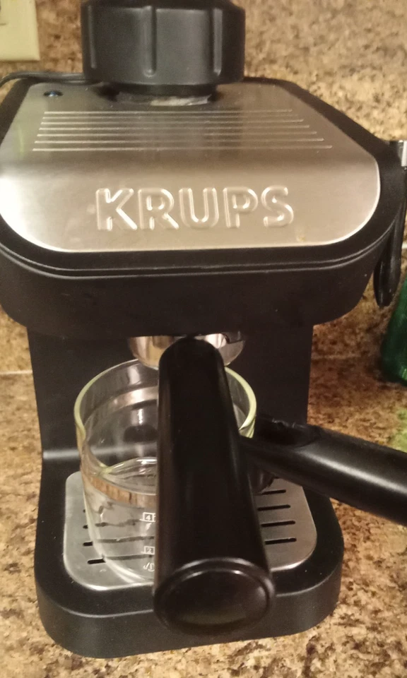 Krups XP1020 Steam Espresso Machine with Glass Carafe, 4-cup, black - Image 2 of 4