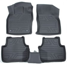 Car Floor Mats For 2019-2023 Volkswagen Jetta Black All-weather Tpe Rubber
