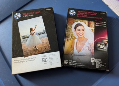 New HP Premium Plus Photo Paper, Glossy, 4x6, Instant Dry 160 Sheets Pictures 