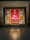 VINTAGE 1960's SAN MIGUEL BEER PALM TREES BAR LIGHT UP SIGN WORKS!
