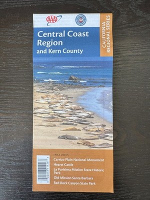 AAA Road Map-The Map of Central Coast Region & Kern County-CA Regional Series