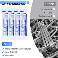 20 Pack 3Ml Syringes with 23G 1 Inch, Disposable Luer Lock Syringe Individual...