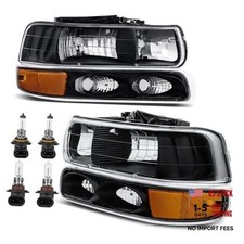 Headlight Assembly Front Lamp - Front Lamp - 1999 Black/Clear/Amber - Bulb