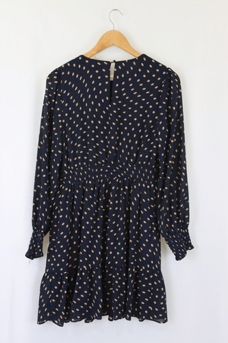 Tokito Blue And Brown Polka Dot Dress 10 by Reluv Clothing - Picture 2 of 2
