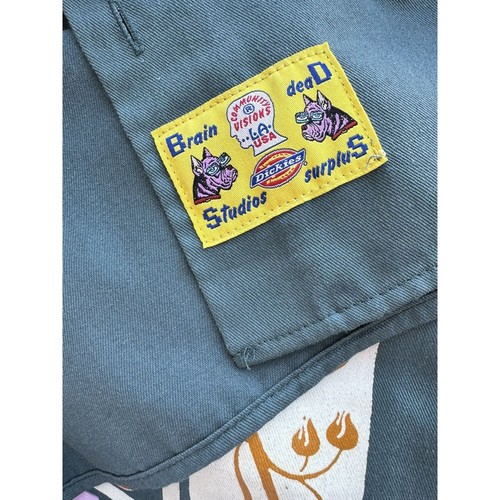 Dickies x Brain Dead Green Printed Dragon Fabrications Shirt - Picture 8 of 9