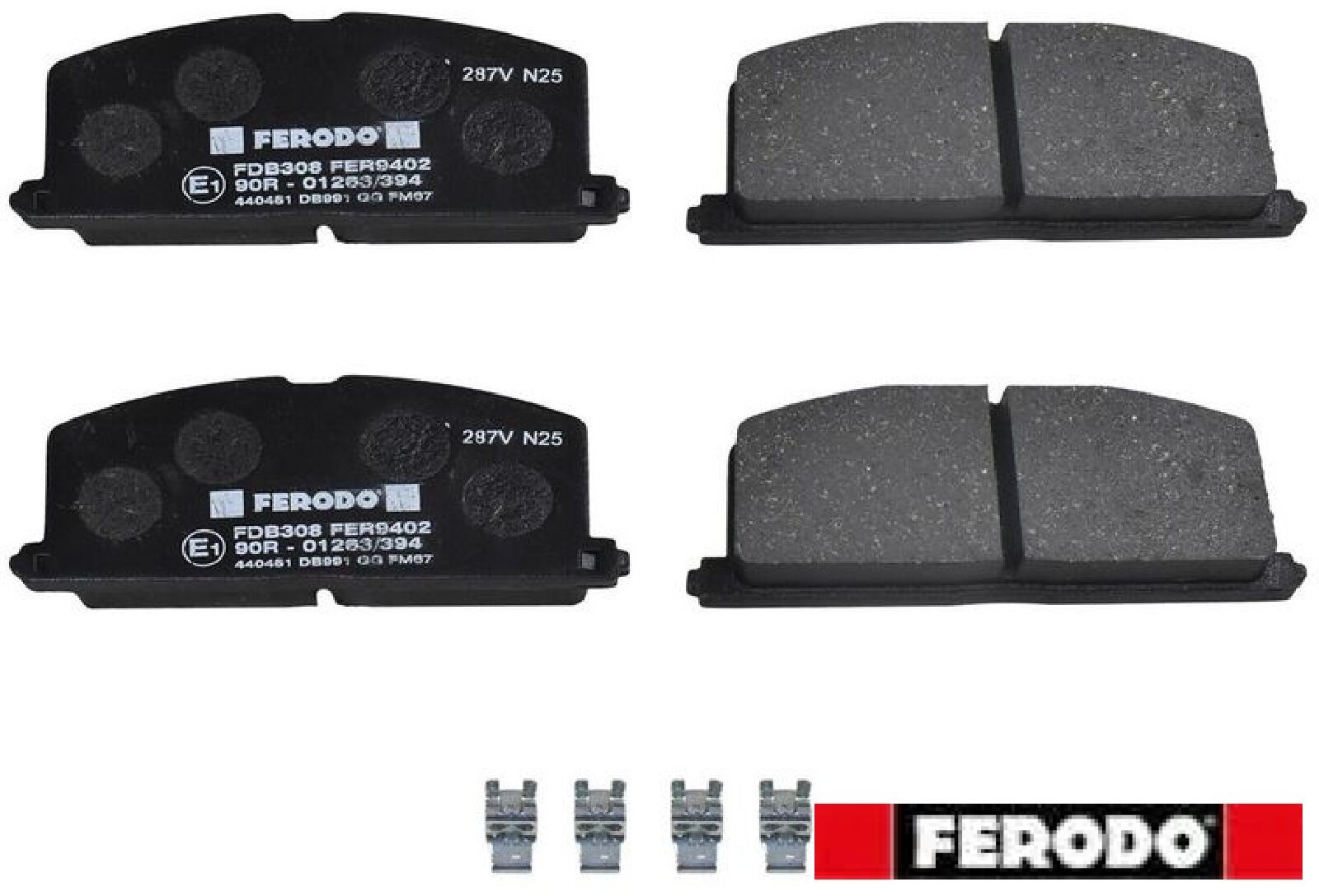 Bremsbelagsatz, Scheibenbremse FDB308 FERODO für TOYOTA LANCIA - Bild 2