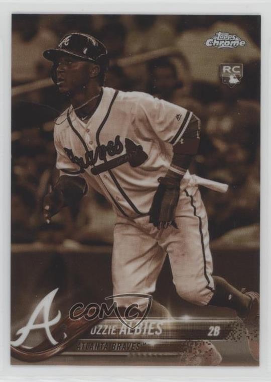 2018 Topps Chrome Sepia Refractor Ozzie Albies #72 0u38