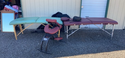 #ad #ad Earthlite Portable Massage Tables W Carrying Case Massage Chair $800.00