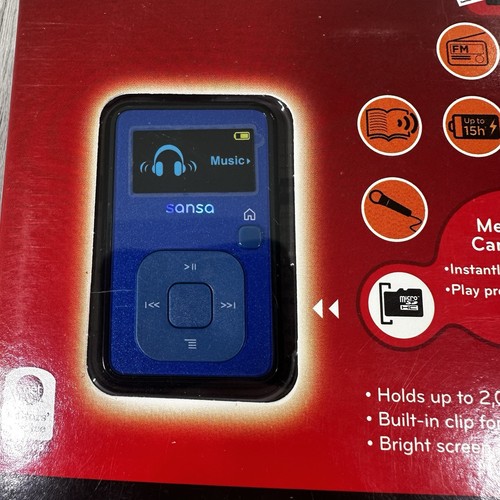 SanDisk Sansa Clip+ Reproductor MP3 8 GB Grabadora Radio FM Ranura para Tarjeta SD Nuevo Sellado - Imagen 10 de 10