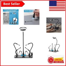 Complete Soldering Kit Magnetic Stand 6 Helping Hands 5 Color 5x Magnifier Complete Soldering Kit Magnetic Stand 6 Helping Hands 5 Color 5x Magnifier